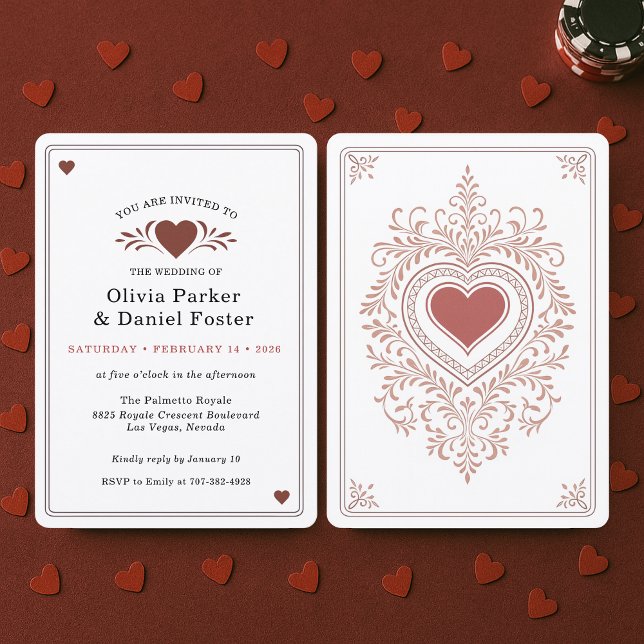Playing Card Las Vegas Casino Wedding  Einladung (Von Creator hochgeladen)