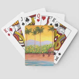 Playing Cards am Strand Spielkarten
