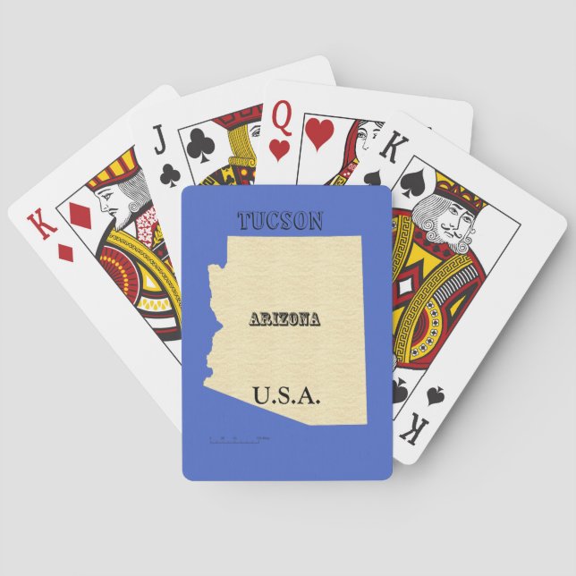 Playing Cards - Arizona Map with City Spielkarten (Rückseite)