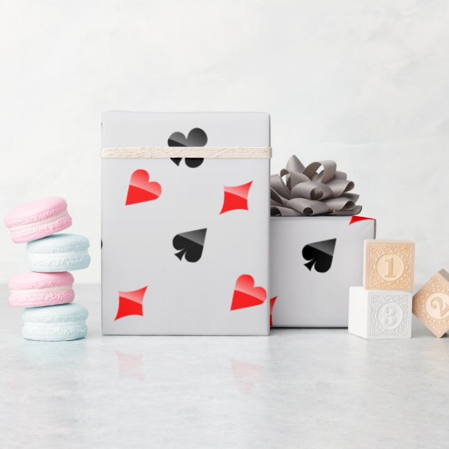 Playing Cards Suits Geschenkpapier (Babyparty)
