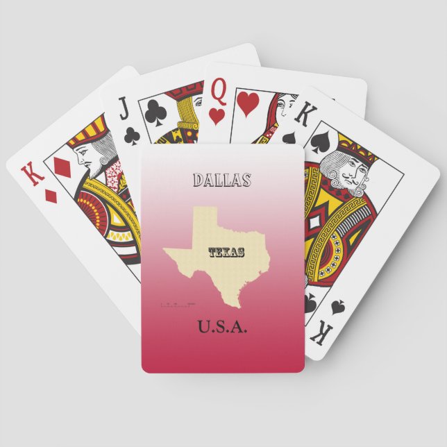 Playing Cards - Texas Map with City Spielkarten (Rückseite)