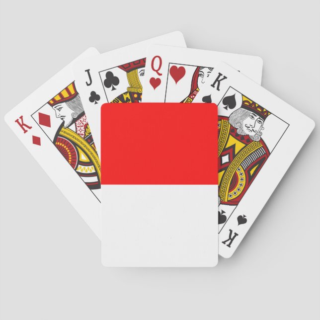 Playing Cards with flag of Indonesia Spielkarten (Rückseite)