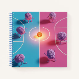 Playing Purple Anthropomorphic Brains Notizbuch