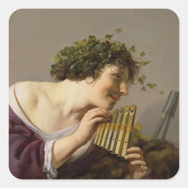 Playing seine Pipes Quadratischer Aufkleber (Vorderseite)