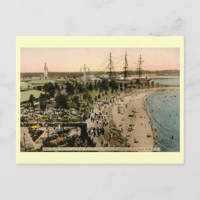 Playland Vergnügungspark, Rye, New York Vintag Postkarte (Vorderseite)