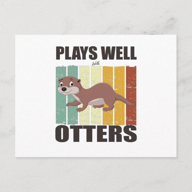 Plays gut mit anderen lustig Vintag Postkarte (Vorderseite)