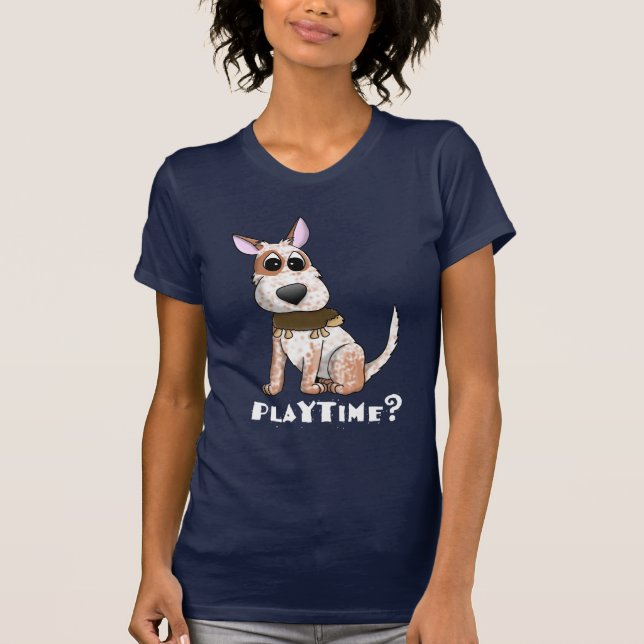 Playtime-Cartoon-Rot Heeler T-Shirt (Vorderseite)