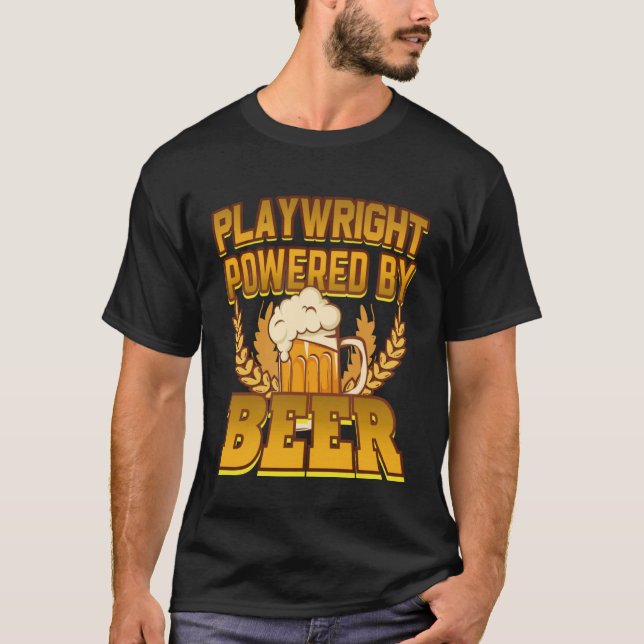 Playwright Powered by Beer T-Shirt (Vorderseite)