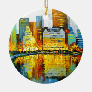 Plaza Central Park Hotel in New York Keramik Ornament