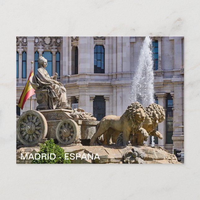 Plaza Cibeles en Madrid Postkarte (Vorderseite)