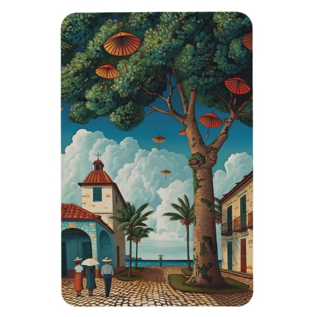 Plaza Colonial mit Meerblick Magnet (Vertikal)