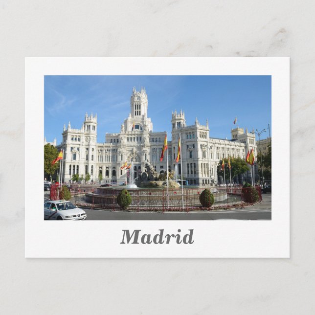 Plaza de Cibeles, Madrid Postcard Postkarte (Vorderseite)