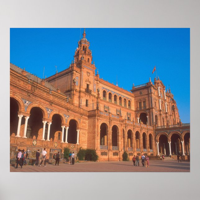 Plaza de Espana in Sevilla. Poster (Vorne)