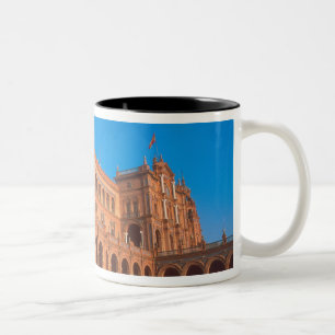 Plaza de Espana in Sevilla, Spanien. Zweifarbige Tasse