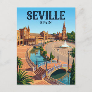 Plaza de España, Sevilla Spanien Postkarte