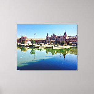 Plaza de España Seville Leinwanddruck