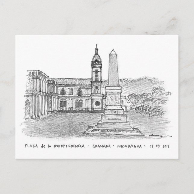 Plaza de la Independencia, Granada, Nicaragua Postkarte (Vorderseite)