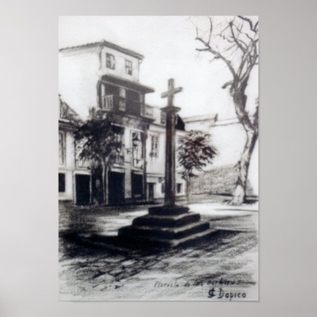 Plaza de las Bárbaras (A Coruña) Poster (Vorne)