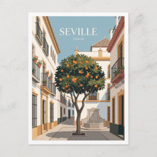 Plaza de Santa Cruz Sevilla Spanien Postkarte