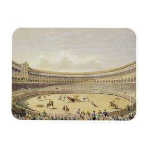 Plaza de Toros von Madrid, 1865 (farbig litho) Magnet