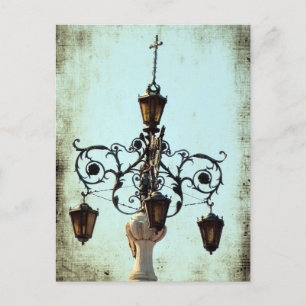Plaza Light Musiknoten Grunge Postkarte