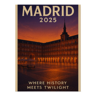 Plaza Mayor Glow - Madrid Poster
