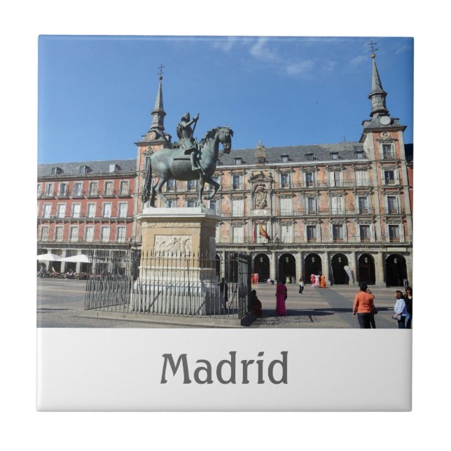 Plaza Mayor, Madrid Tile Fliese (Vorderseite)