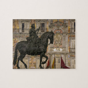 Plaza Mayor mit Statue Filipe III, Madrid,