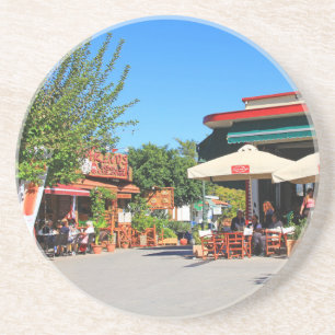 Plaza mit Cafés in Griechenland, Untersetzer