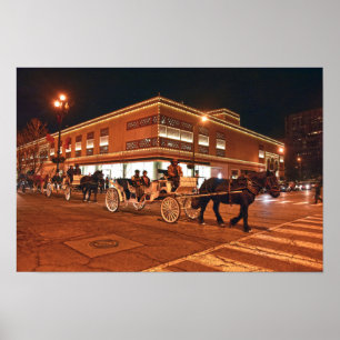 Plaza-Pferdekutschenfahrten, Kansas City, Missouri Poster