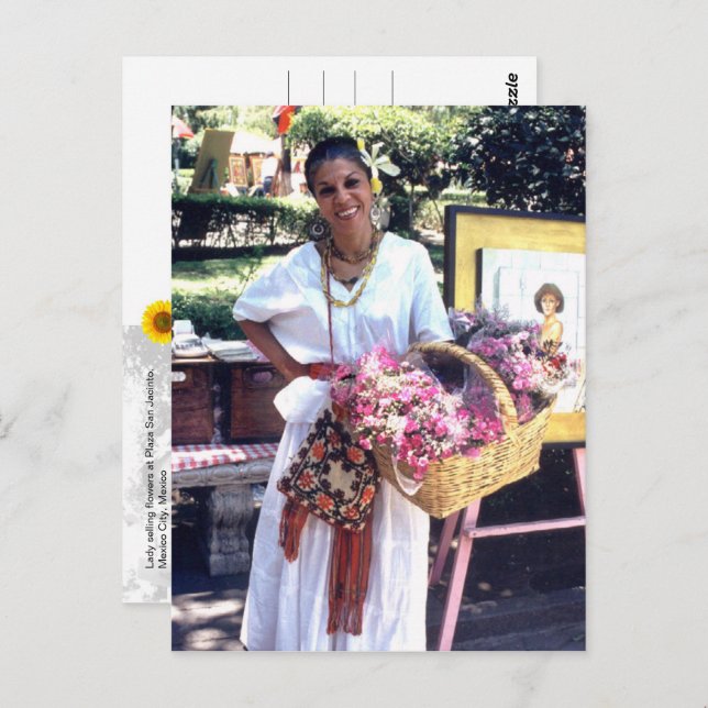 Plaza San Jacinto Blume Lady - V Postkarte (Vorne/Hinten)