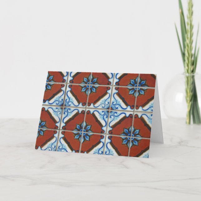 Plaza Tile Detail Fotografie, Geburtstag Karte (Vorderseite)