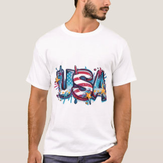 ple & Clean USA klassische Typografie T-Shirt
