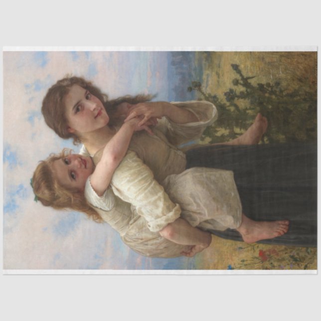 Pleasant Burden von William Adolphe Bouguereau Seidenpapier (Vorderseite)
