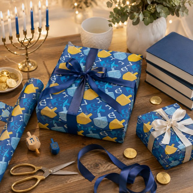 Pleasant Dreidel Hanukkah Geschenkpapier (Von Creator hochgeladen)