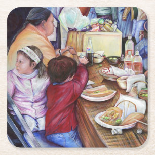 Pleasant Picnic, Mexiko Rechteckiger Pappuntersetzer