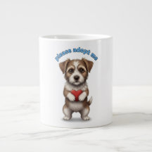 Please Adopt Me – Cute Rescue Dog Illustration wit