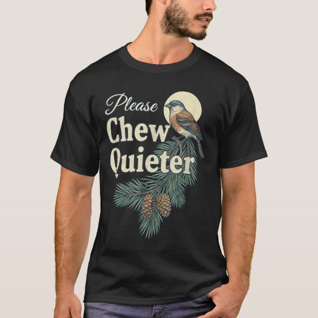 Please Chew Quieter Christmas Funny Novelty  T-Shirt (Vorderseite)