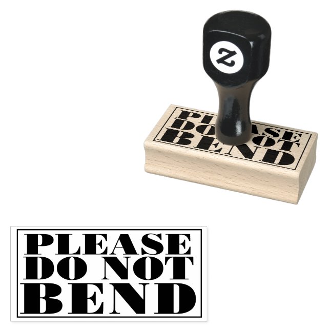 Please Do Not Bend Artwork Paper Envelope Message Gummistempel (Stempel)