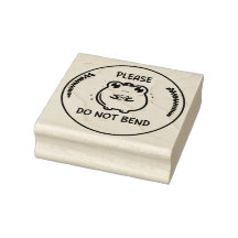 Please do not bend stamp, frog stamp design, Mail