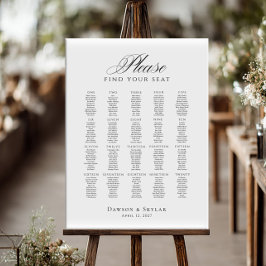 Please Find Your Seat up to 20 tables seating plan Poster