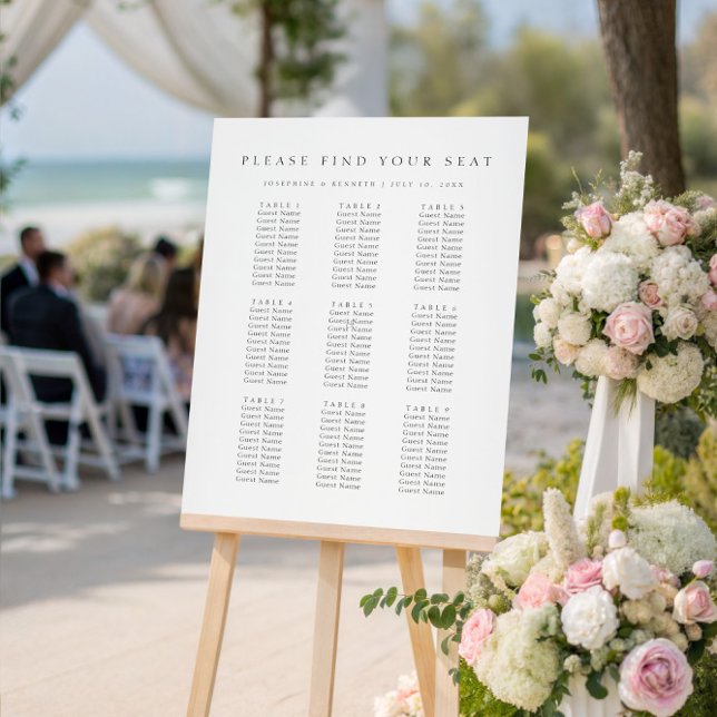 Please Find Your Seat Wedding Seating Chart Poster (Von Creator hochgeladen)