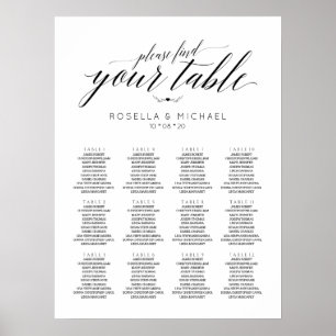 Please Find Your Seat - Wedding Seating Chart Poster