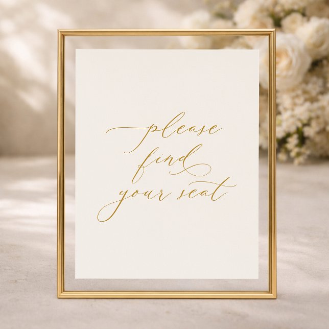 Please Find Your Seat Wedding Sign Poster (Von Creator hochgeladen)