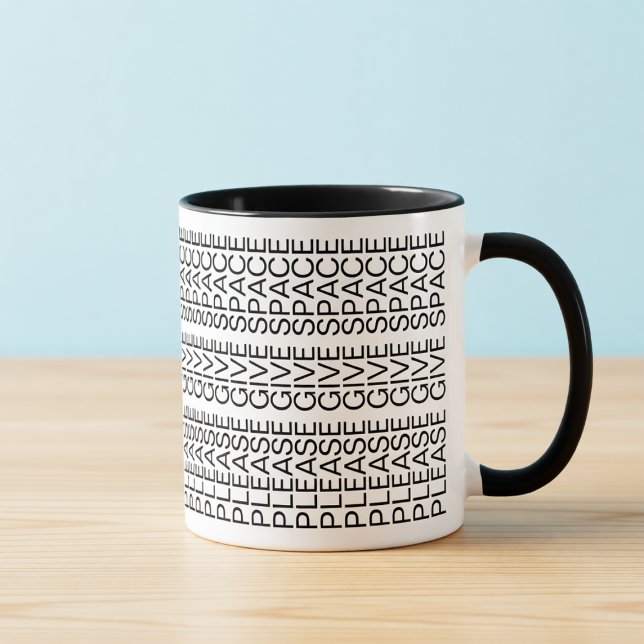 Please Give Space Hidden Message Introvert Mug (Créateur téléchargé)