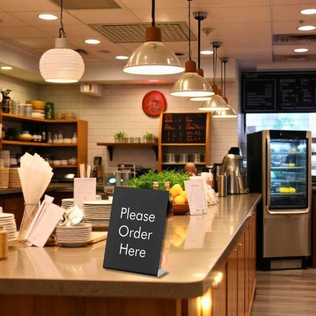 Please Order Here Black Sockelschild (Von Creator hochgeladen)