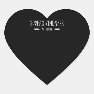 Please Spread Kindness Not Germs Teacher School Herz-Aufkleber