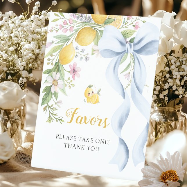 Please Take a Favor Lemon Squeeze Bridal Shower  Sockelschild (Von Creator hochgeladen)