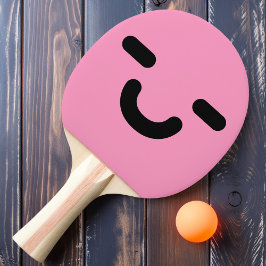 Pleasure Pingpong Paddel Smiley Light Pink Ping Pa Tischtennis Schläger