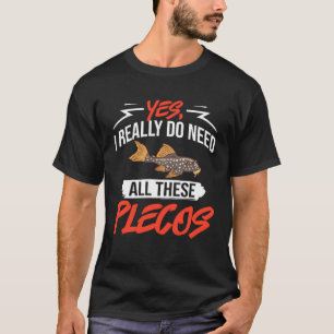 Plecostomus Pleco Fisch Aquarium Futtertank Zebra  T-Shirt